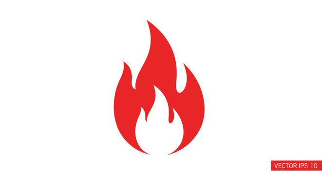Flame icon fire symbol graphic.