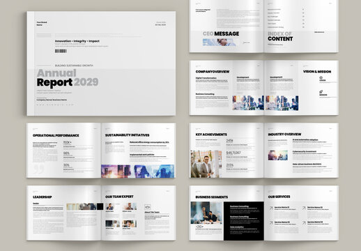 Annual Report Landscape Layout