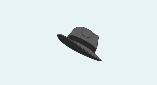 Black stylish hat isolated on minimal background, modern fashion accessory concept for elegance, lifestyle branding and trendy apparel visuals