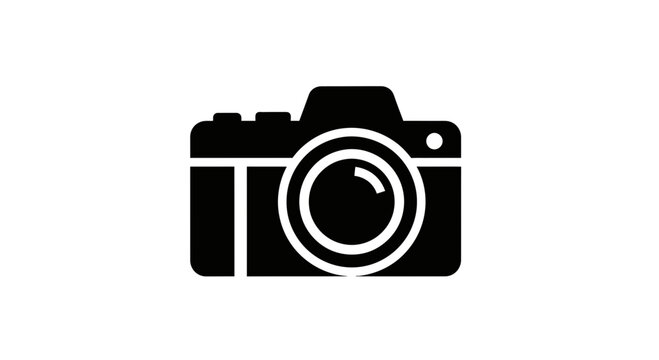Retro SLR Camera Icon, Vintage Photo Equipment, Photography Symbol
