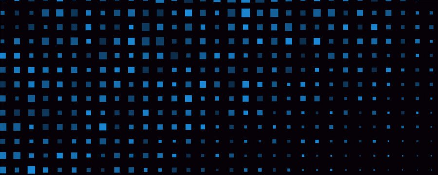 Donkerblauwe vector moderne geometrische cirkel abstracte achtergrond. Gestempelde structuursjabloon. Geometrisch patroon in halftoonstijl met verloop.