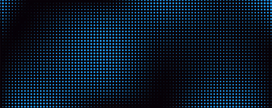 Donkerblauwe vector moderne geometrische cirkel abstracte achtergrond. Gestempelde structuursjabloon. Geometrisch patroon in halftoonstijl met verloop.