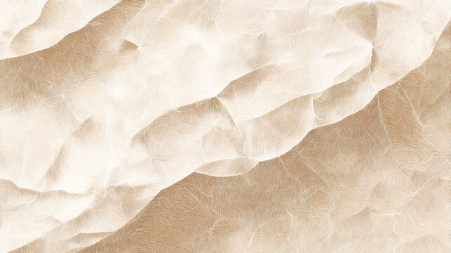 Abstract close up of textured surface in shades of beige and light brown