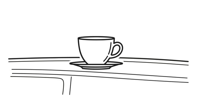 Cup of Coffee on Car Dashboard - Morning Commute or Travel