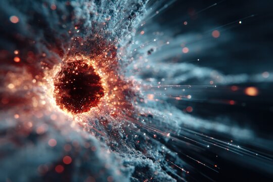 Abstract Space Portal with Cosmic Energy Emanation