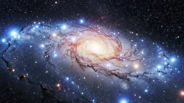 Majestic Spiral Galaxy in Deep Space