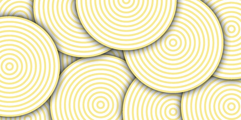 Fototapeta premium Abstract background with unique overlapping circle lines decoration. Trendy design with modern and cool pastel color line style effect.