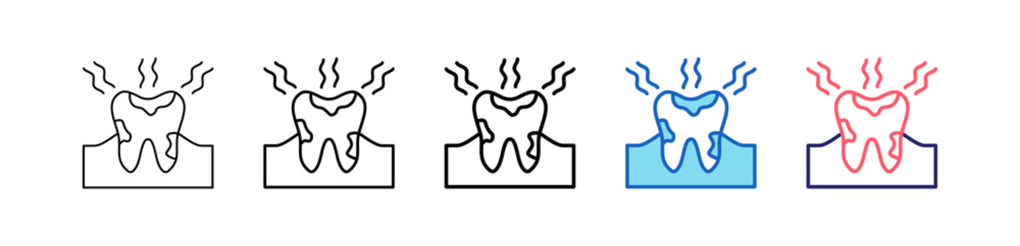 Bad Smell Icon In 5 Different Styles Set Collection.   