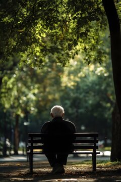 Under the shade of trees, the elderly listen to the cicadas chirping in a leisurely summer