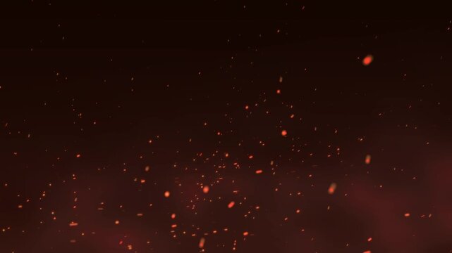 Realistic fire sparks and burning embers overlay for cinematic editing or dramatic video intros.