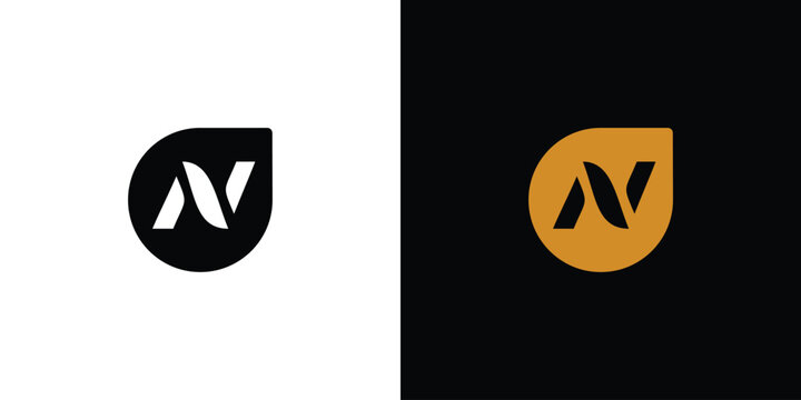 Luxury and professional letter N initials logo design