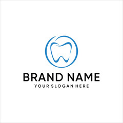 Obraz premium circle dental logo vector