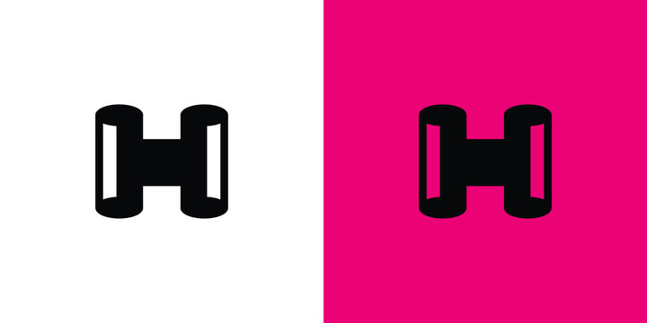 Modern and bold letter H initials logo design