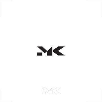 Minimalist MK monogram logo featuring a bold geometric style for automotive and fitness industries, providing a professional identity for racing teams, tech startups, and athletic lifestyle branding 