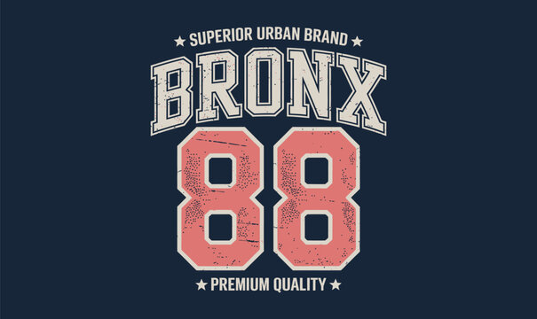 Bronx 88 Urban Brand Vector Graphic for Vintage Streetwear T-shirt and Athletic Apparel Design
