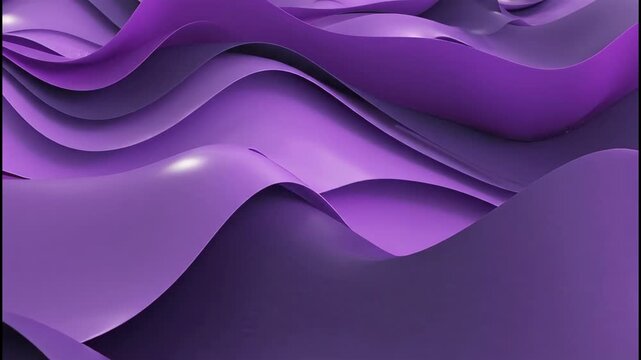 An abstract digital artwork showcases flowing, layered purple forms with subtle sparkling details, creating a sense of dynamic movement and luxurious texture.