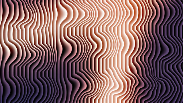 Abstract wavy lines background, gradient, light and shadow