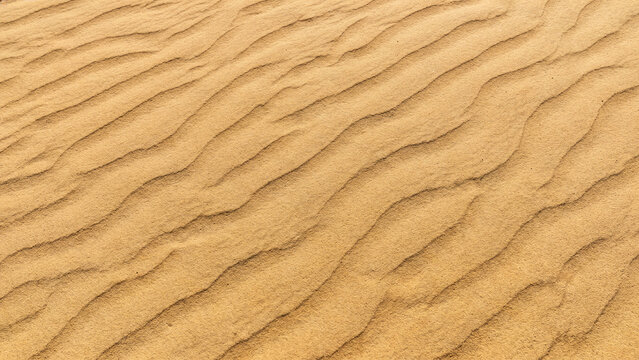Desert Sand Dune Ripple Texture Background &mdash; Arid Natural Pattern Close-Up