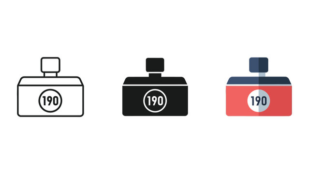 190 numbered weight scales flat design vector illustration