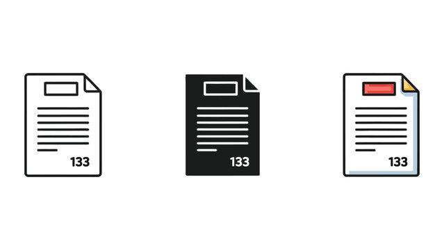 three file folders with numbered tabs flat design vector illustration