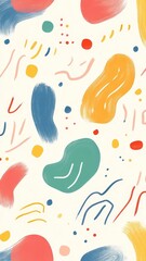 Fototapeta premium Colorful abstract pattern on white background vivid abstract composition displays dynamic color forms