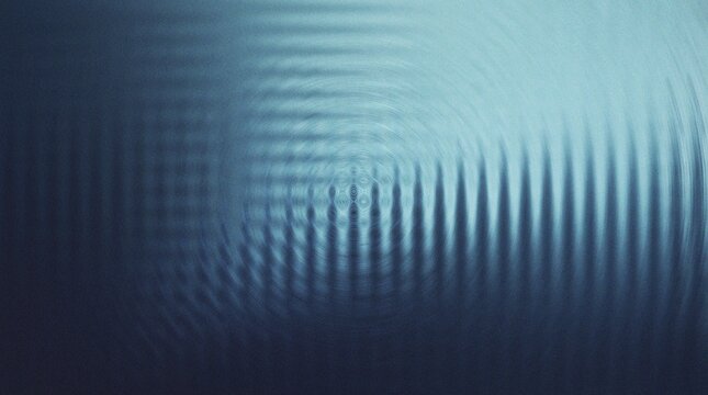 Digital Interference Pattern Abstract Futuristic Technology Background with Grainy Blue Texture