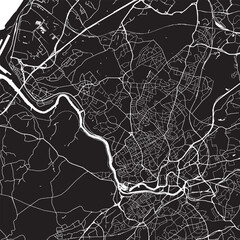Bristol UK Vector Map, Detailed City Street Map Black and White Minimalist Line Art © AlphaDesign