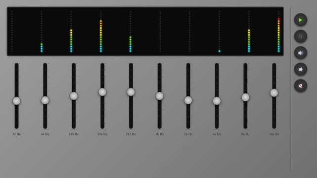 Audio Equalizer Graphic Interface
