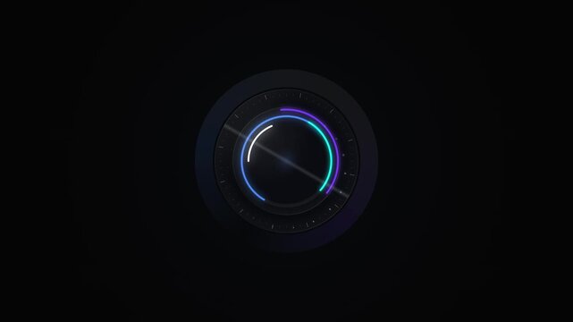 Futuristic circular ui or loading animation ideal for technology websites, mobile apps, software demos, and digital presentations. Perfect tech concept.