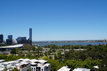 Obraz premium Perth view from Jacob's Ladder - Capital of Western Australia 