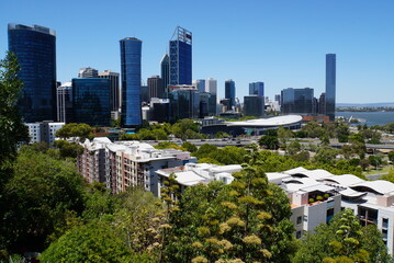 Obraz premium Perth view from Jacob's Ladder - Capital of Western Australia 