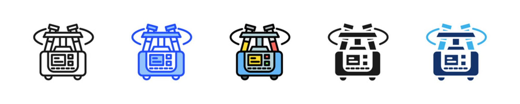 Centrifuge Icon Collection With Multiple Styles