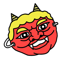 鬼の面 © ねこ先生