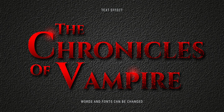 The chronicles of vampire text effect editable eps cc