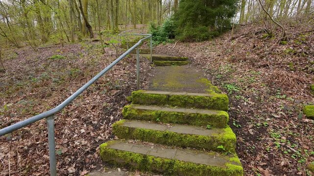 Treppe am Ohrsberg, Eberbach, Ohrsberg, Nekar, Odenwald, Baden- W&uuml;rttemberg, Deutschland