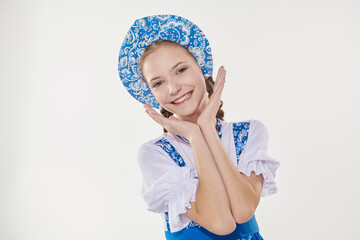 Naklejka premium Winter Folk Portrait