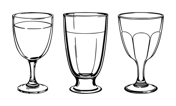 Vintage glass set with elegant etched patterns featuring antique, crystal, glassware with drinkware and stemware