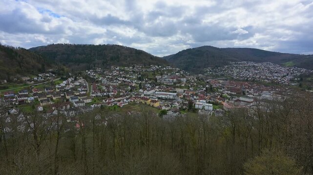 Stadtansicht, Ohrsberg, Eberbach, Ohrsberg, Nekar, Odenwald, Baden- W&uuml;rttemberg, Deutschland