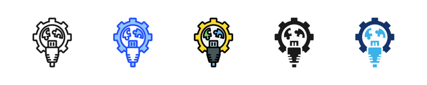 Integration Tool Icon Collection With Multiple Styles
