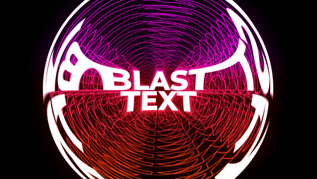 Blast Text Logo Animation
