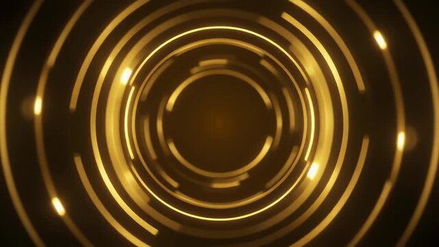 Abstract golden glowing circular arcs soft gradient light Luxury magic festive effect bokeh and glow smooth luxury metallic glow,  4k