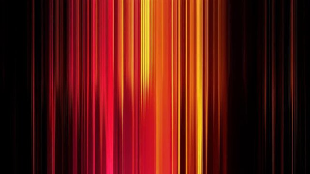 Abstract vertical lines in vivid orange and red hues, Abstract background featuring bold red, orange, and black stripes creating