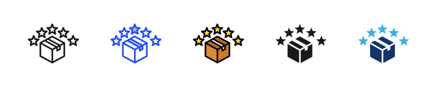 Product Rating Icon Collection With Multiple Styles