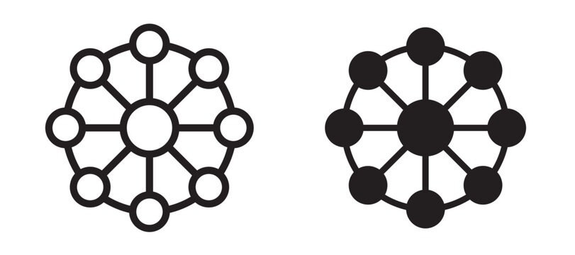 Dependency icon In Flat and stroke Style Vector For App, UI, Websites. Black Vector Illustration.