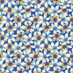 Fototapeta premium seamless background with flowers
