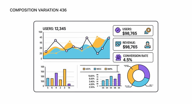 Business Analytics Dashboard: Users, Revenue, Conversion Rate