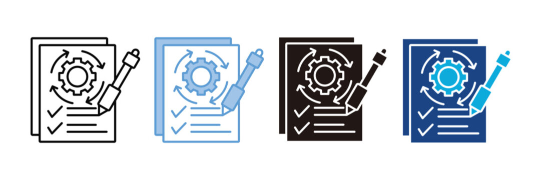Process Documentation  Icon Set Multiple Style Collection