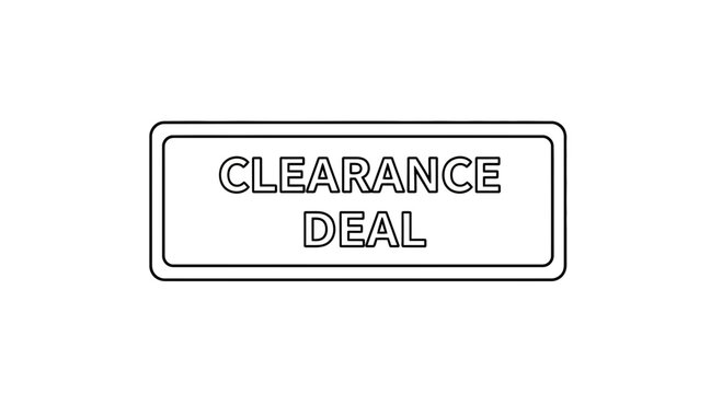 Clearance Deal Sign, Sale Offer, Discount Promotion, Retail Business Marketing