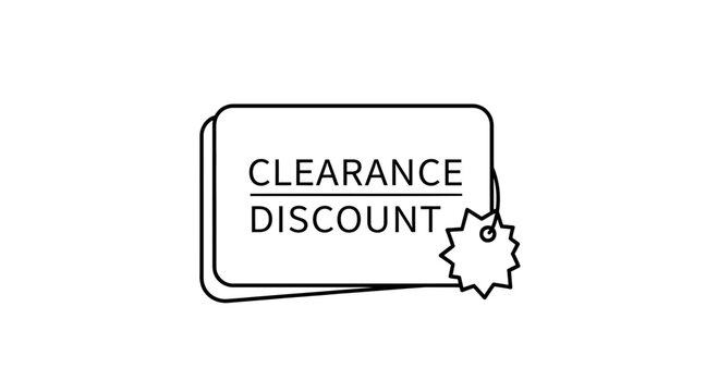Clearance Discount Tag Icon - Special Offer and Sale Promotion