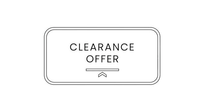 Clearance Offer Sign, Sale Promotion Banner, Discount Announcement Graphic